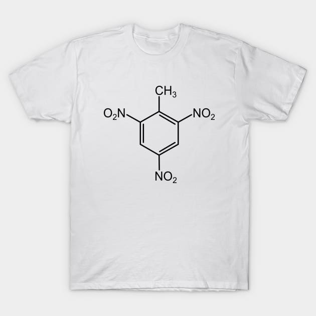 TNT Molecule Chemistry Black Design T-Shirt by YSDshirt